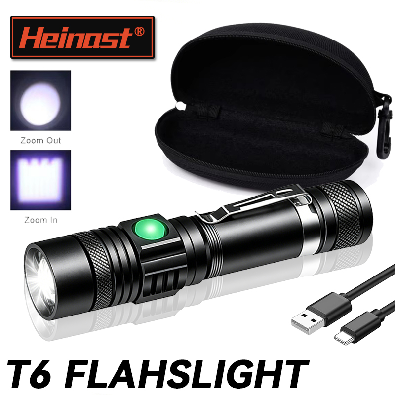 Outdoor Adventures - T6 LED Rechargeable Flashlight,18650 Zoomable Torch,