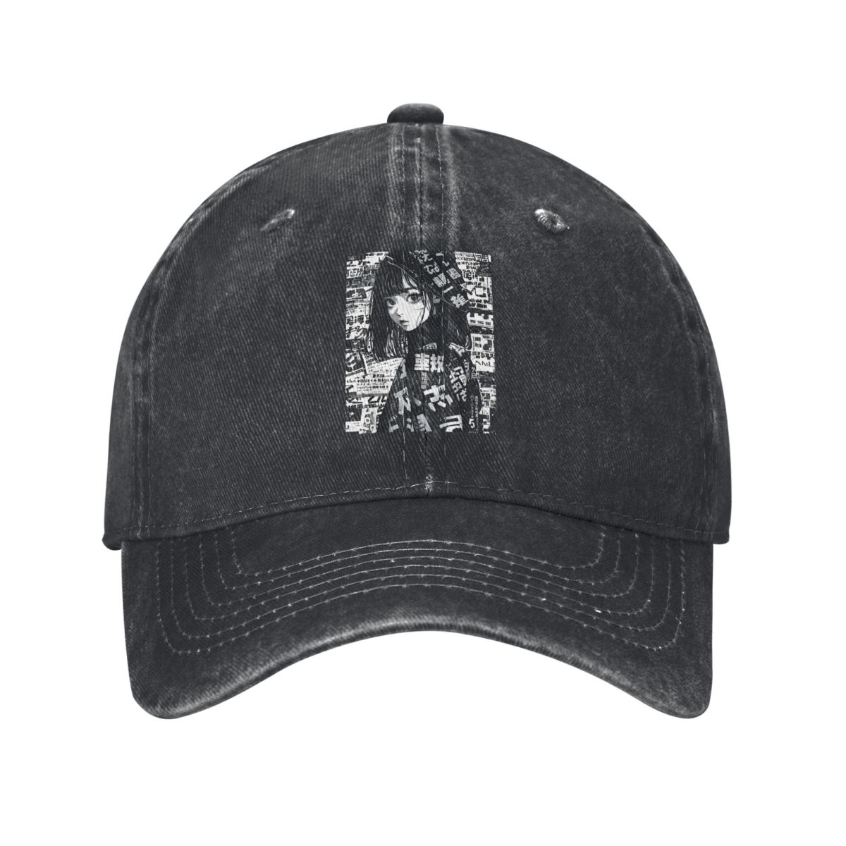 Outdoor Adventure Girl - Grunge Anime Manga Girl denim Hat