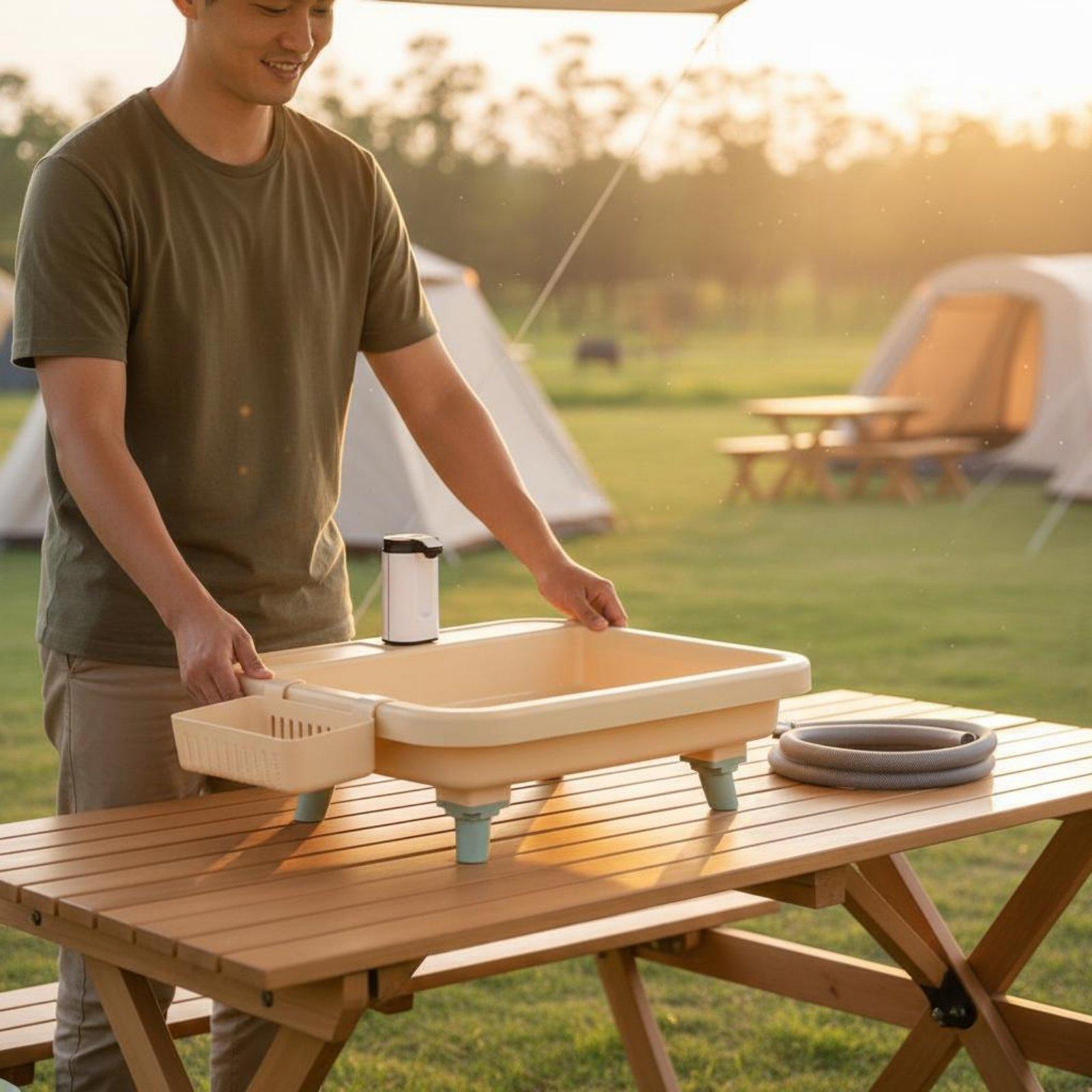 Portable Camping Sink with Bui - Outdoor Adventures recension och pris