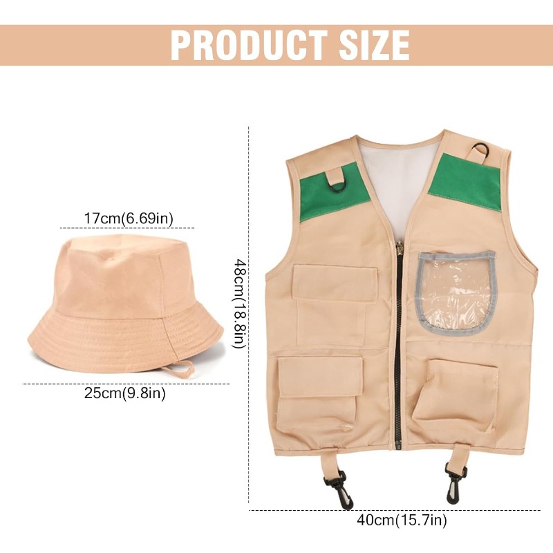 Safari Costume with Cargo Vest - Outdoor Adventure Girl recension och pris