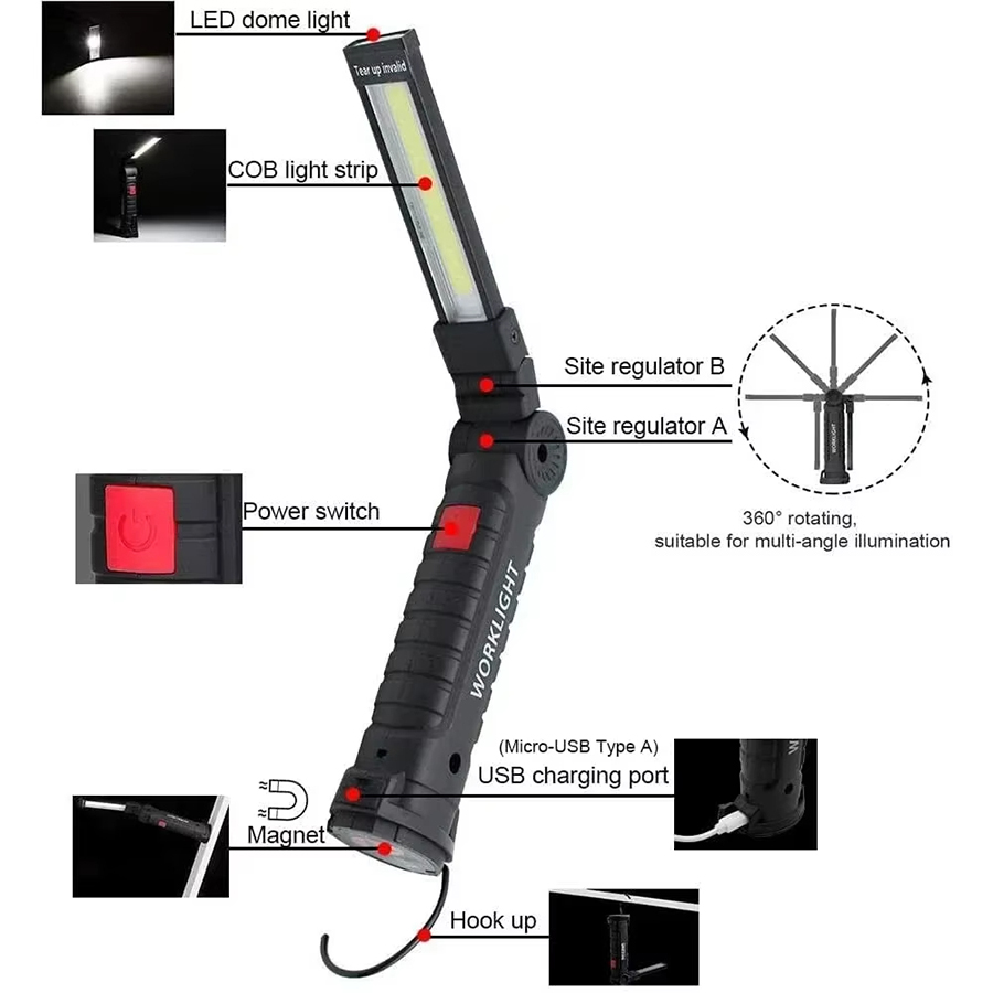 Portable LED Flashlight with M - Outdoor Adventures recension och pris