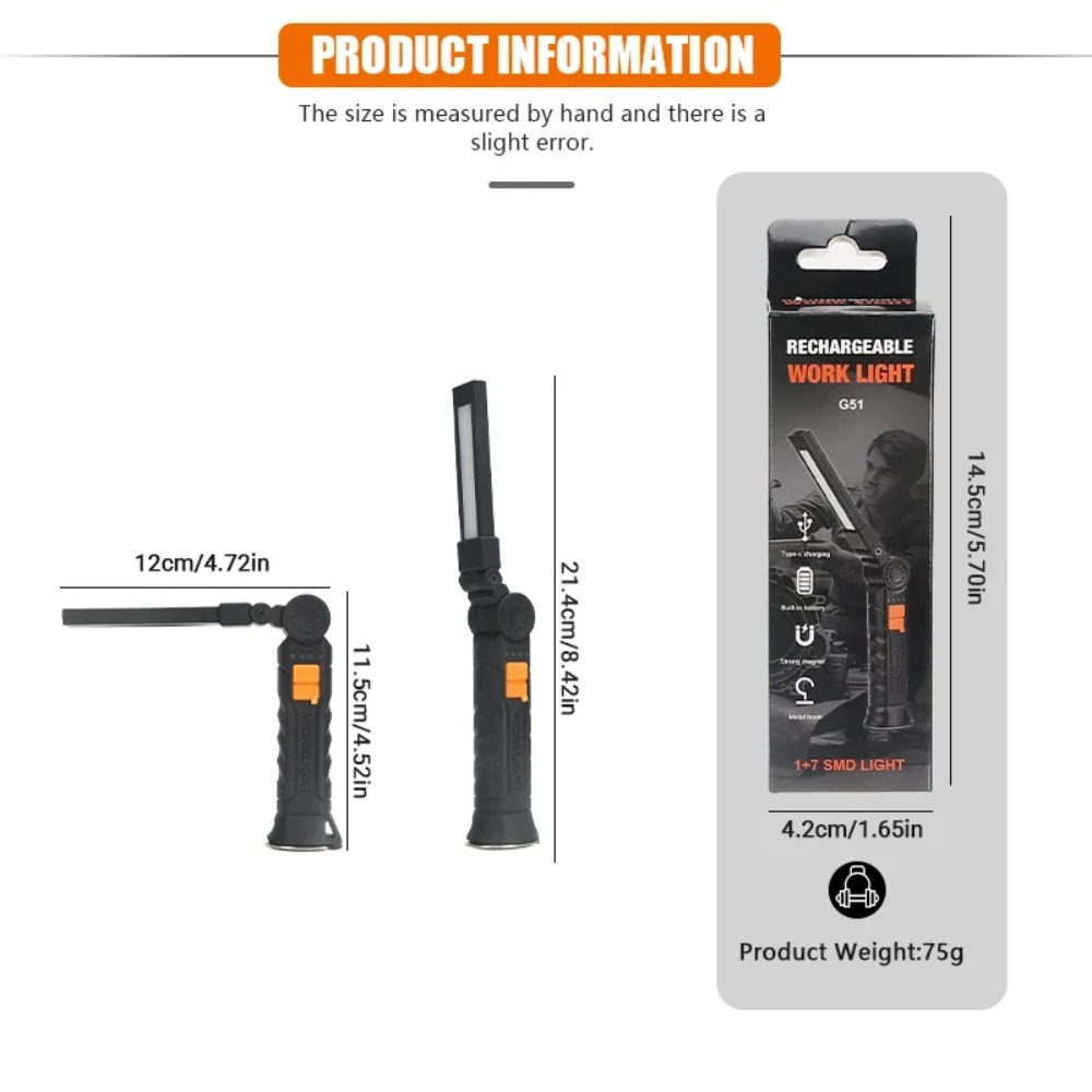 Portable COB LED Flashlight US - Outdoor Adventures recension och pris