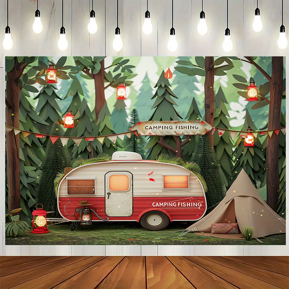 Polyester Jungle camping theme - Outdoor Adventure Birthday Party recension och pris