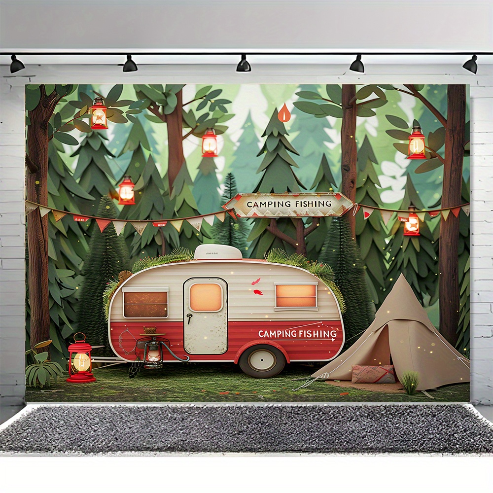 Polyester Jungle camping theme - Outdoor Adventure Birthday Party recension och pris