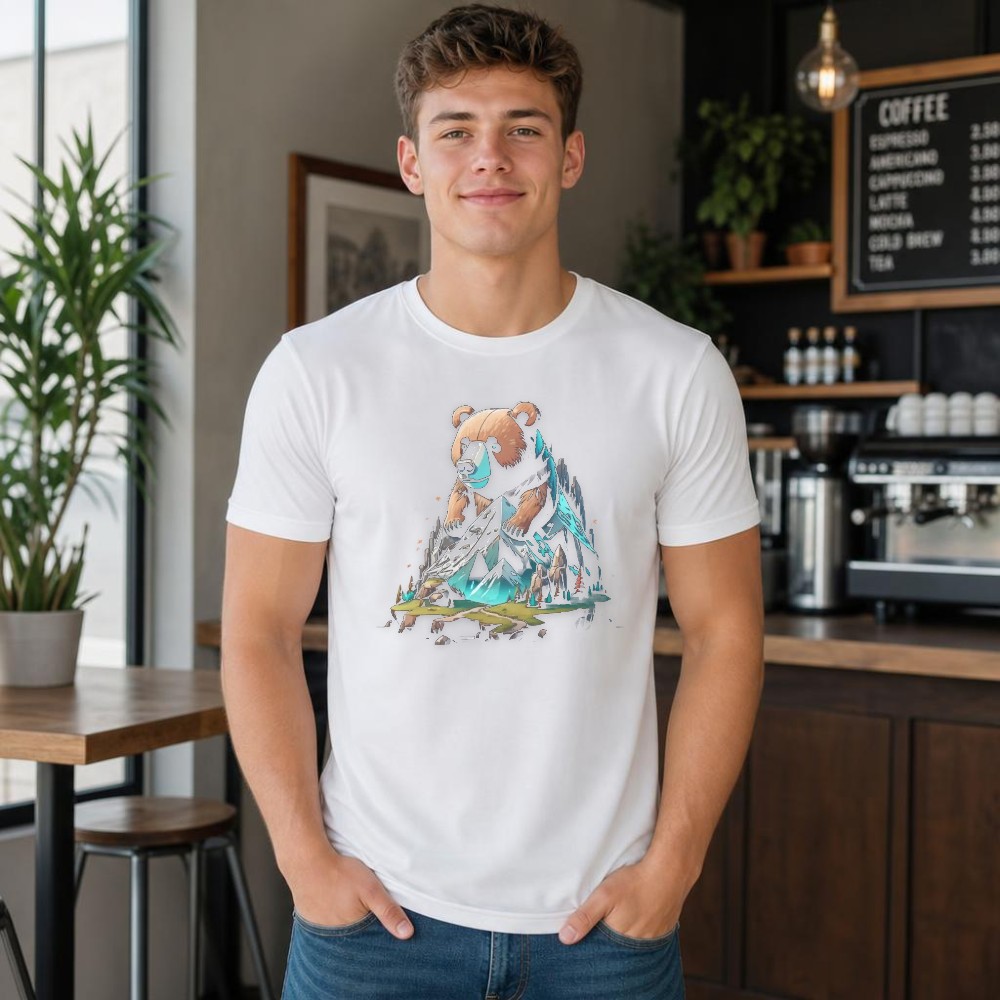 Men T Shirt Bear Mountain Grap - Outdoor Adventure Vacations recension och pris
