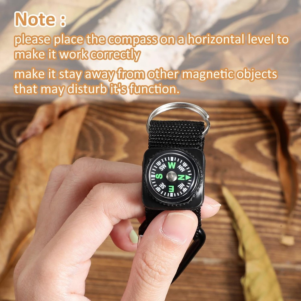 6 Pcs Compass for Bulk Belt Cl - Outdoor Adventure Birthday Party recension och pris
