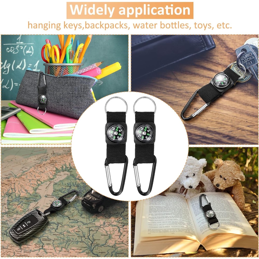 6 Pcs Compass for Bulk Belt Cl - Outdoor Adventure Birthday Party recension och pris