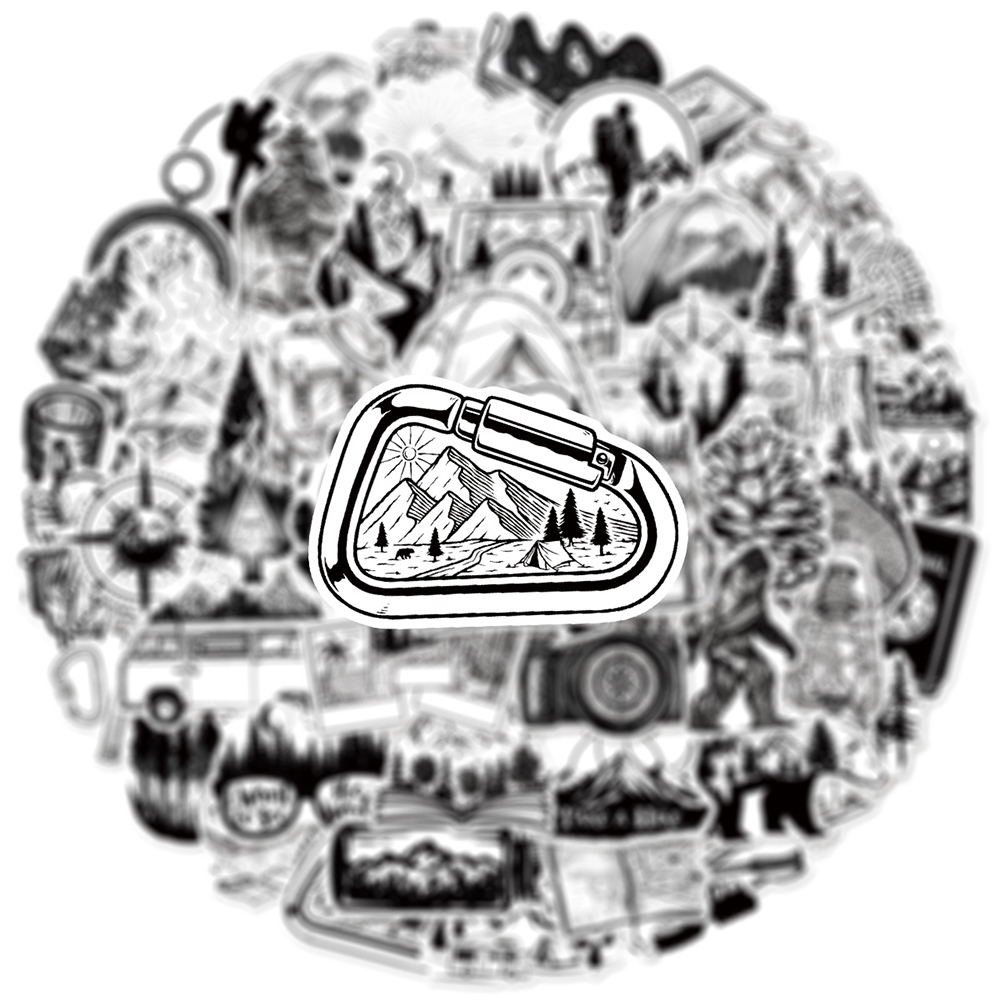 10/30/50pcs Black White Outdoo - Outdoor Adventure Girls recension och pris