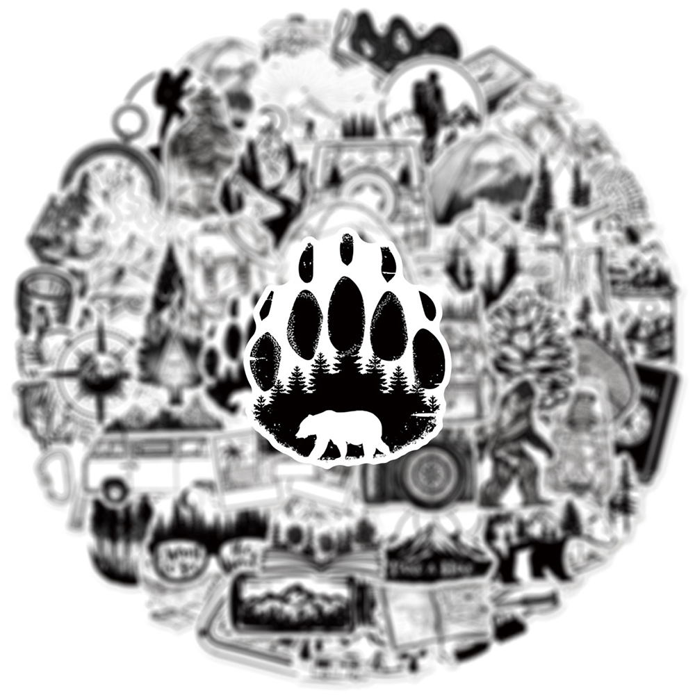 10/30/50pcs Black White Outdoo - Outdoor Adventure Girls recension och pris