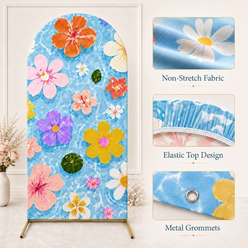 2D Flat Arch Backdrop Cover Si - Outdoor Adventure Birthday Party recension och pris