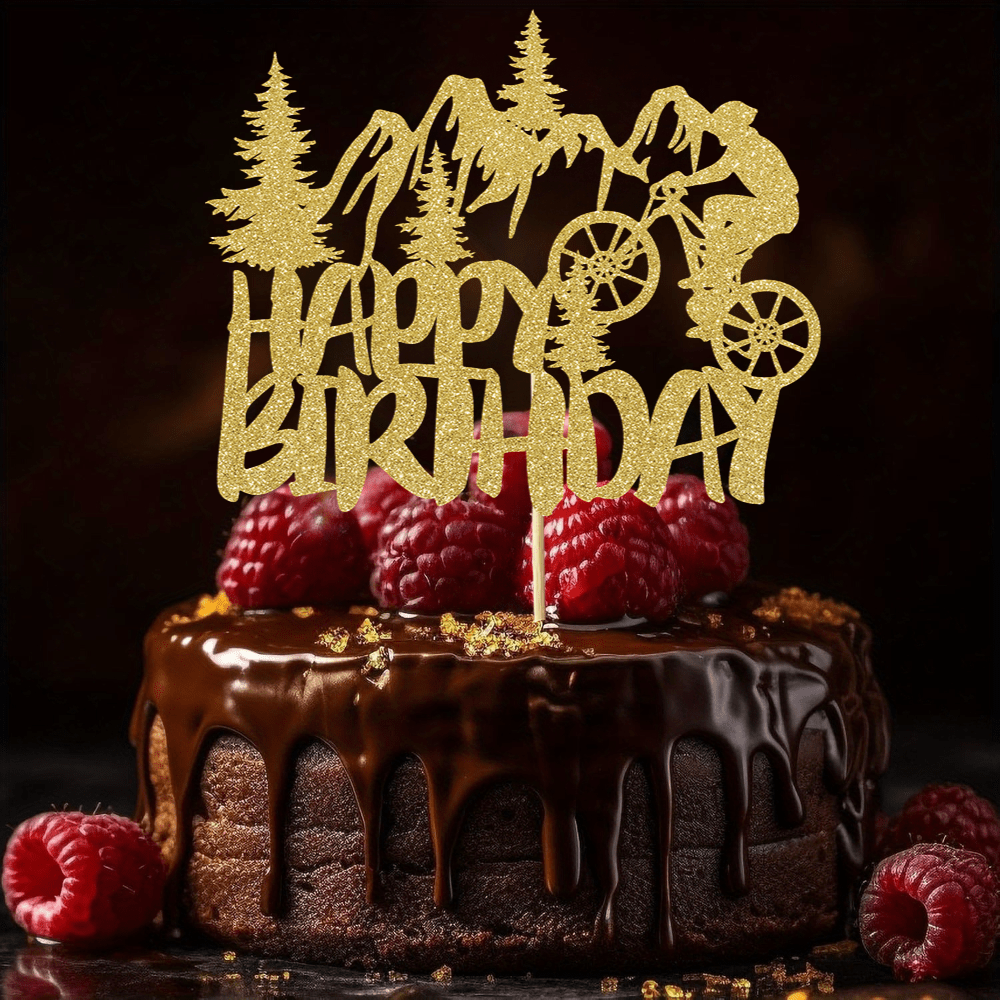 1pc Golden Glittering Retireme - Outdoor Adventure Birthday Party recension och pris
