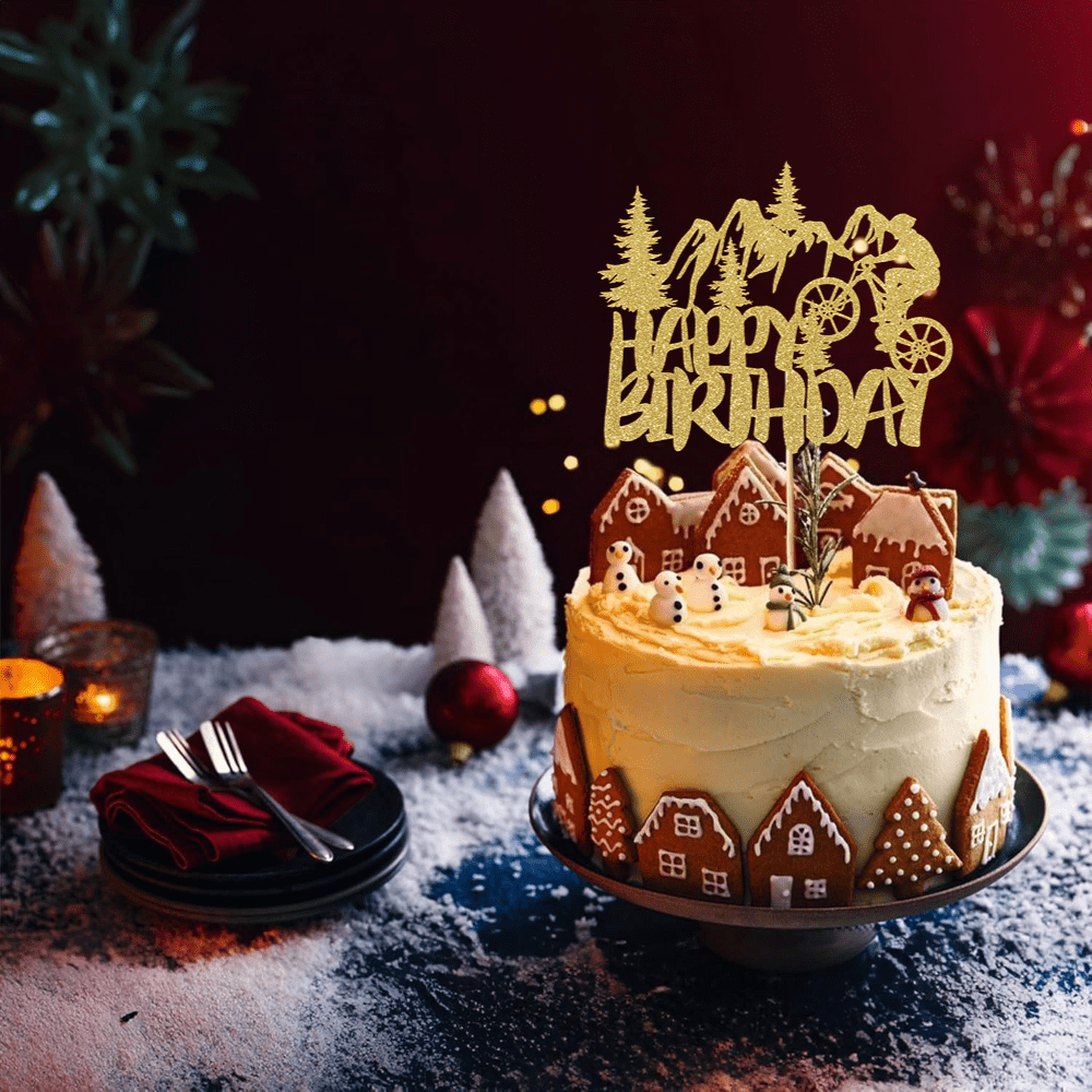 1pc Golden Glittering Retireme - Outdoor Adventure Birthday Party recension och pris