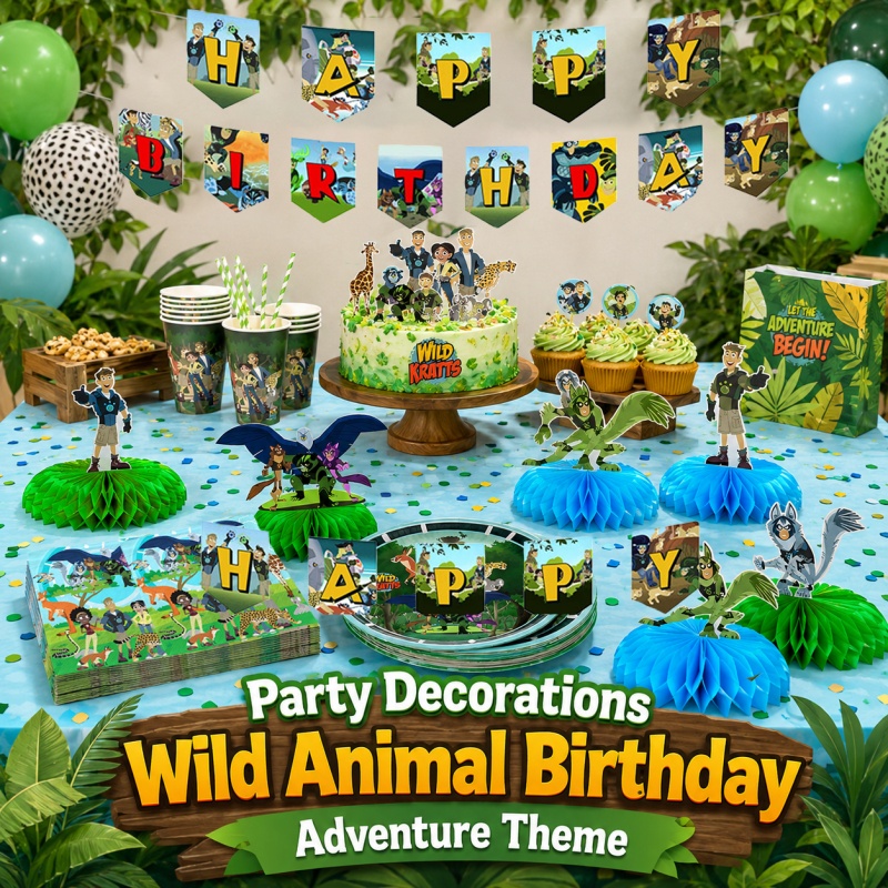 Wild Kratts Birthday Picnic Po - Outdoor Adventure Birthday Party recension och pris